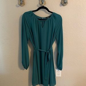 Teal long sleeve dress